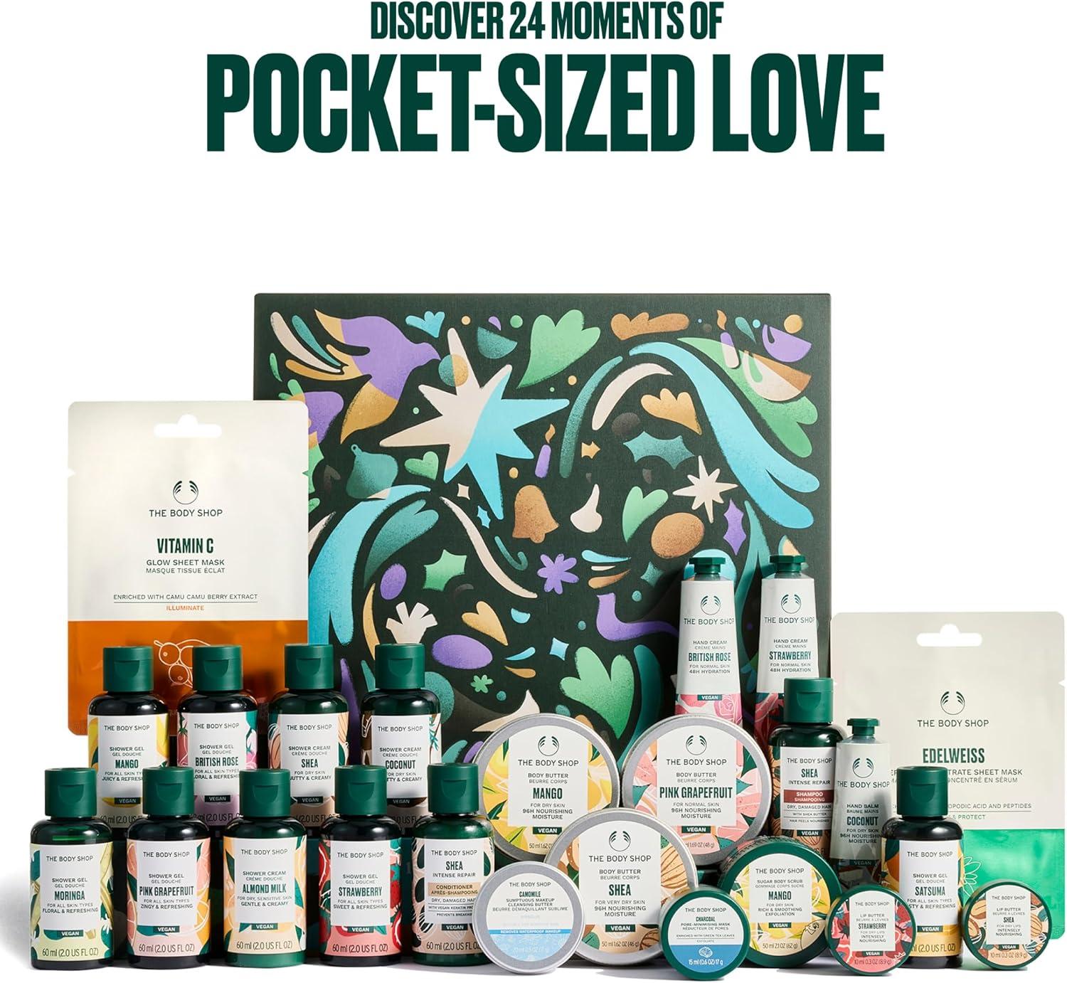 imageThe Body Shop Classic Beauty Advent Calendar 24 Piece Gift Set Includes Creams amp Gels for Shower amp Body Hand Balms and More24 Piece Gift Set Classic Beauty Advent