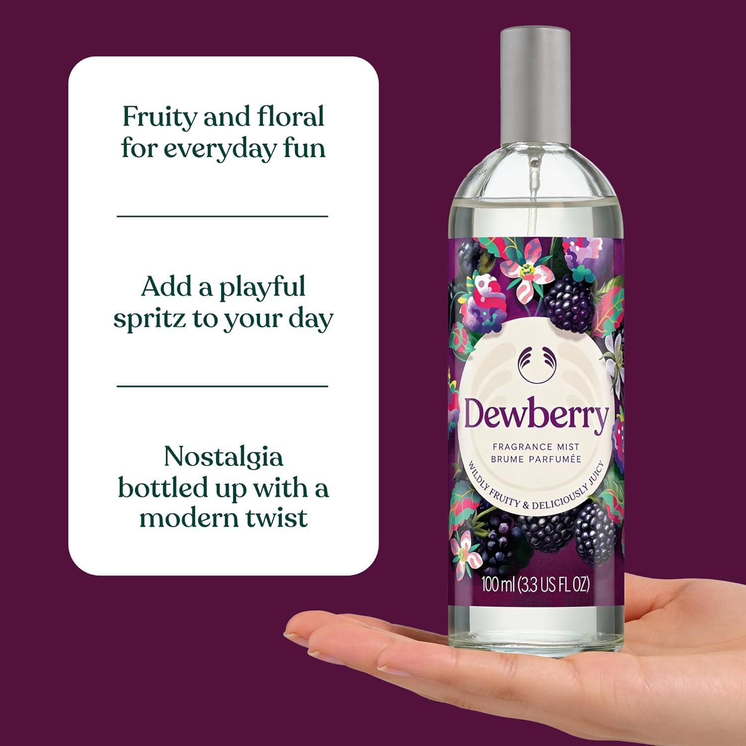 imageThe Body Shop Dewberry Fragrance Mist Refreshing amp Fruity Body Spray with Notes of Jasmine and White Lily Vegan 100 ml 33 oz
