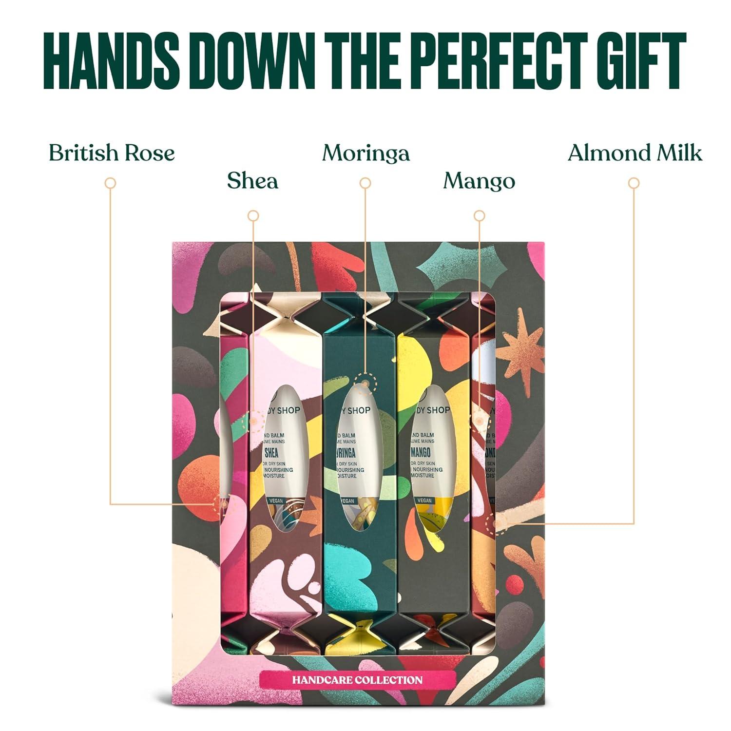 imageThe Body Shop Handcare Collection 5 Piece Gift Set Includes British Rose Shea Moringa Mango amp Almond Milk Hand Balms Vegan