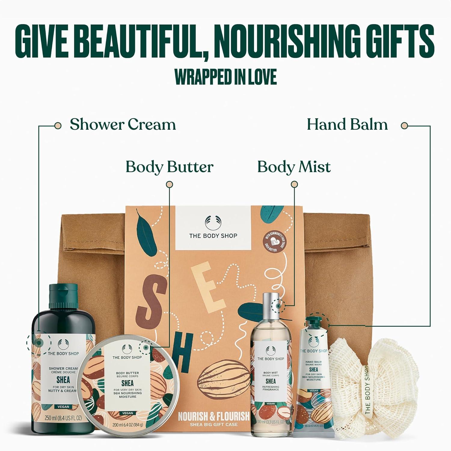 imageThe Body Shop Nourish amp Flourish Shea Body Care Gift Set Vegan 5Piece Gift Set