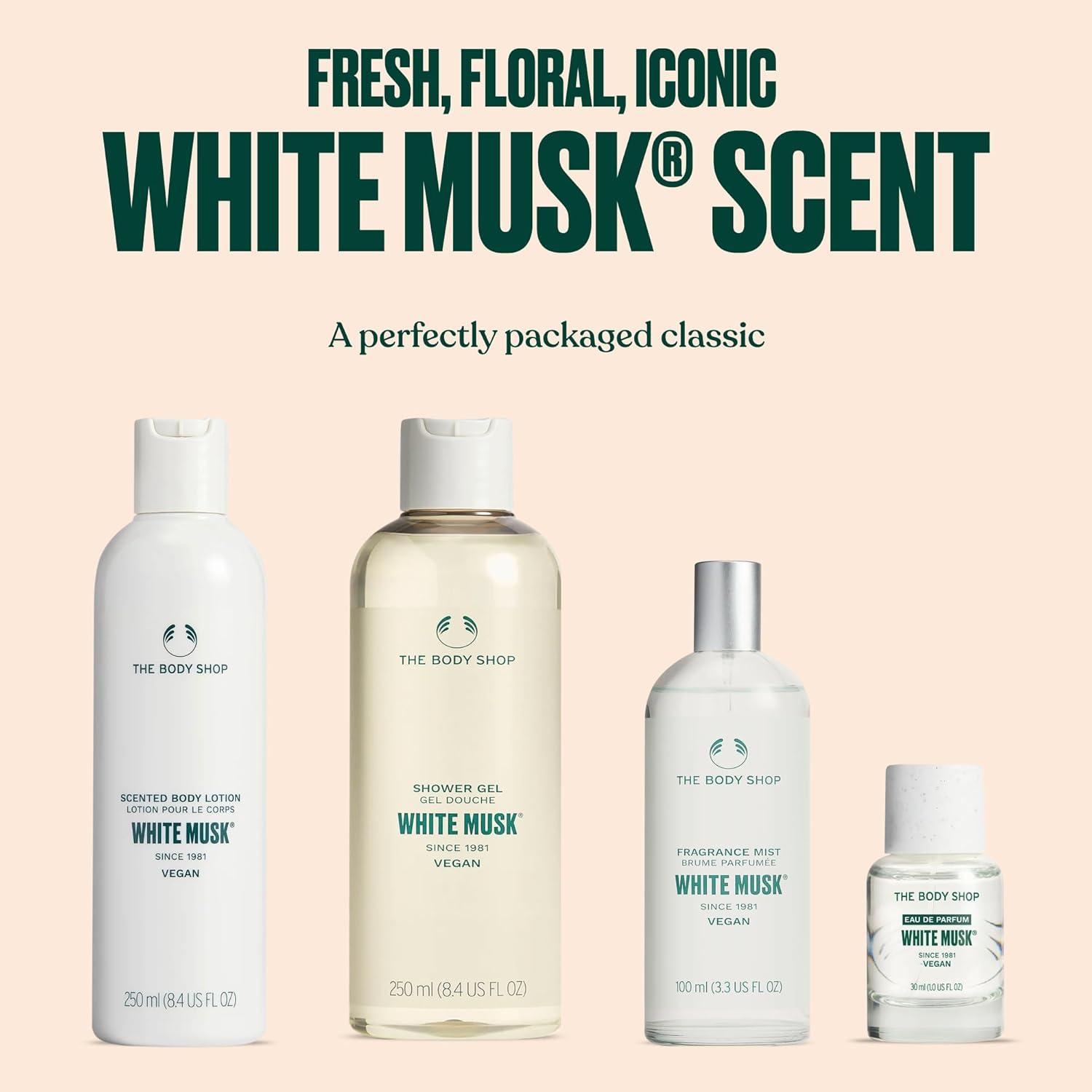 imageThe Body Shop White Musk Collection Gift Set 4 Piece Gift Set Shower Gel Scented Body Lotion Fragrance Mist Eau de Toilette Vegan