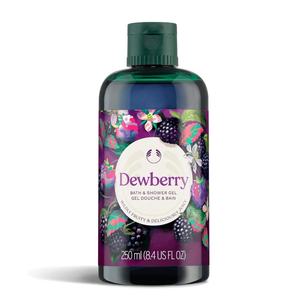 imageThe Body Shop Dewberry Bath amp Shower Gel Gentle Lathering Body Wash with Fruity Scent Vegan for All Skin Types 250 ml 84 fl oz