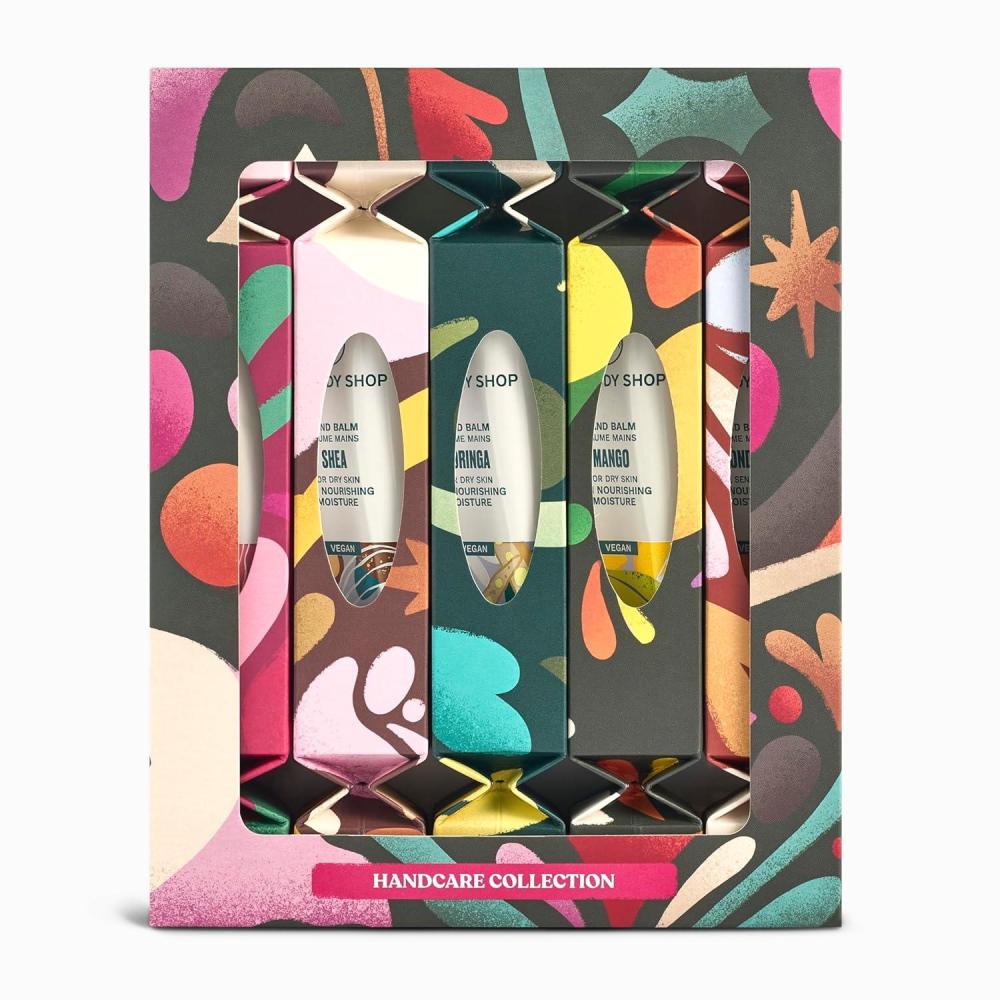 imageThe Body Shop Handcare Collection 5 Piece Gift Set Includes British Rose Shea Moringa Mango amp Almond Milk Hand Balms Vegan