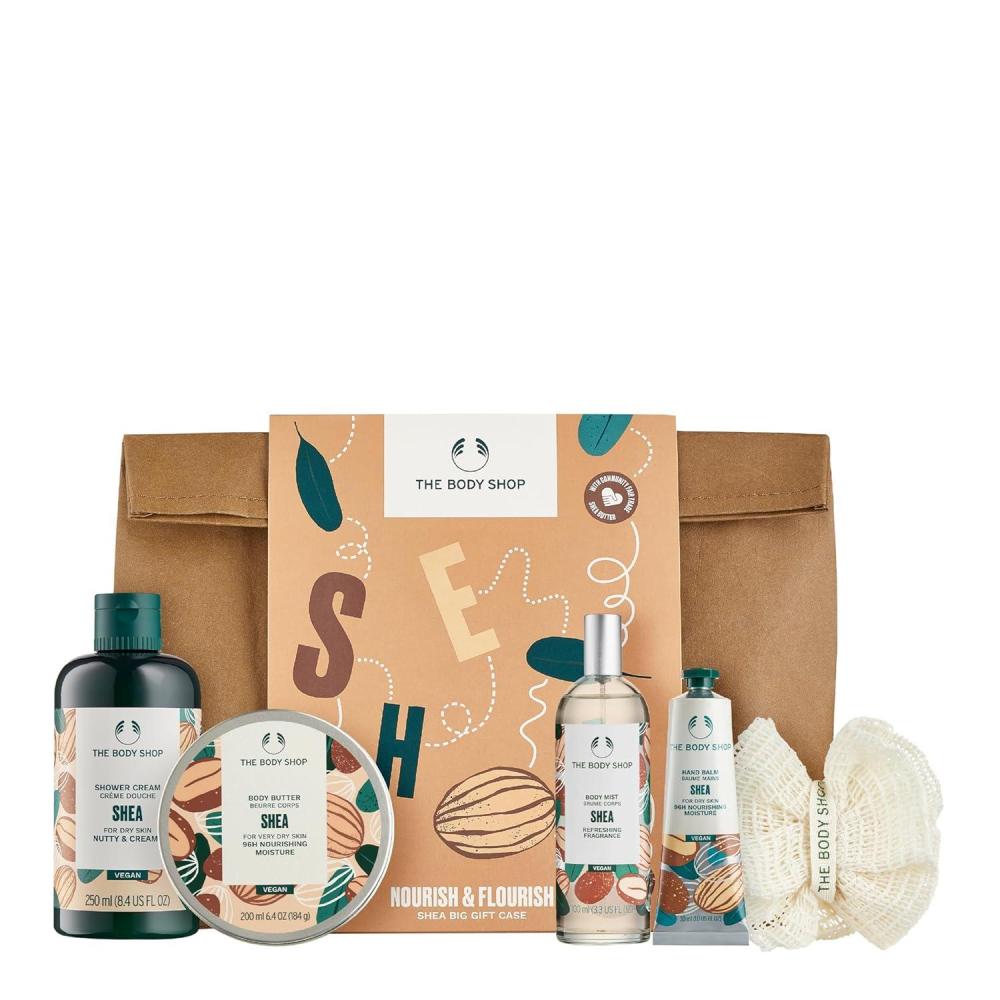 imageThe Body Shop Nourish amp Flourish Shea Body Care Gift Set Vegan 5Piece Gift Set