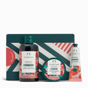 The Body Shop Strawberry Gift Set – 3 Piece Set, Includes Shower Gel, Body Yogurt, Hand Cream, Vegan