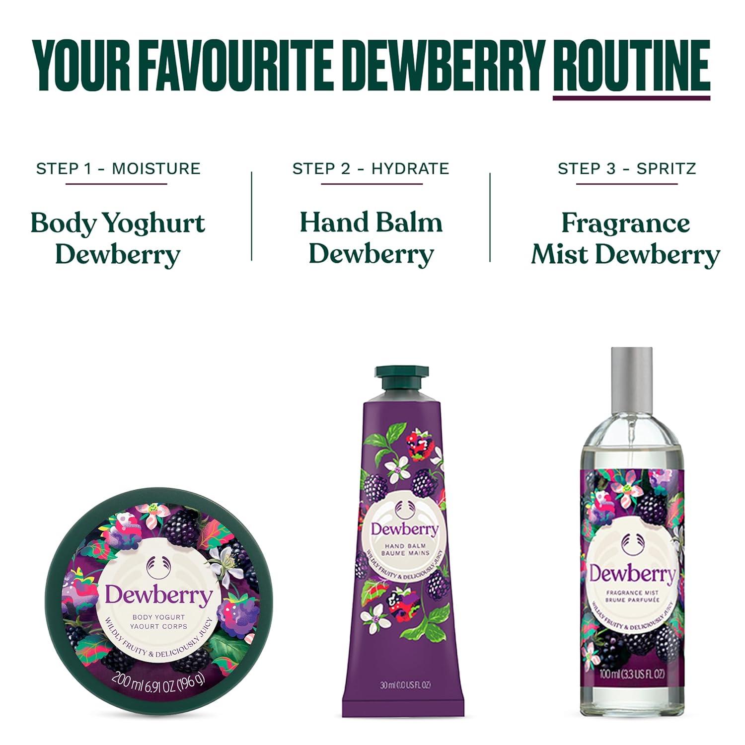 imageThe Body Shop Dewberry Body Yogurt 48hr Hydrating Moisturizer for Dry Skin Fruity Scent Lightweight Vegan 200 ml