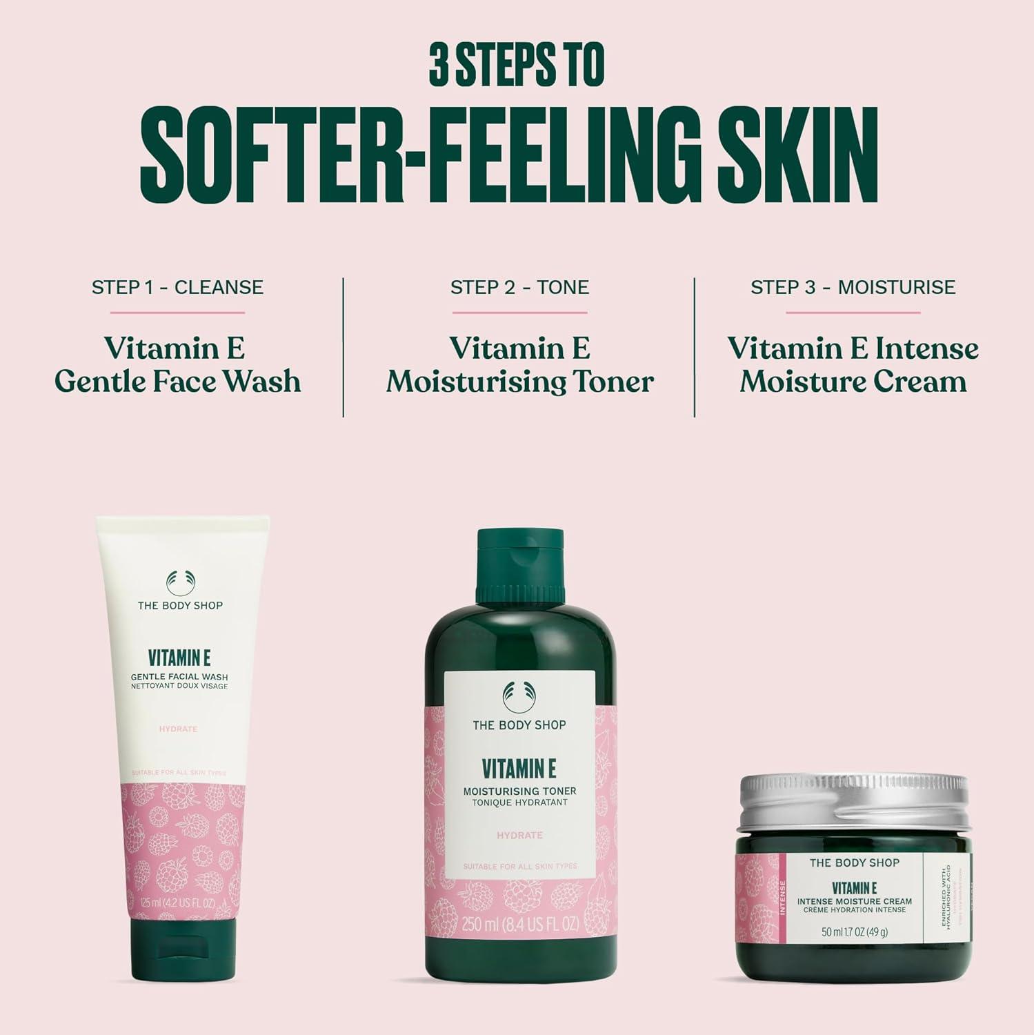 imageThe Body Shop Vitamin E Intense Moisture Cream 72hr Face Moisturizer with Hyaluronic Acid Whipped Face Cream for Softer Smoother Skin Vegan 50 ml 17 oz