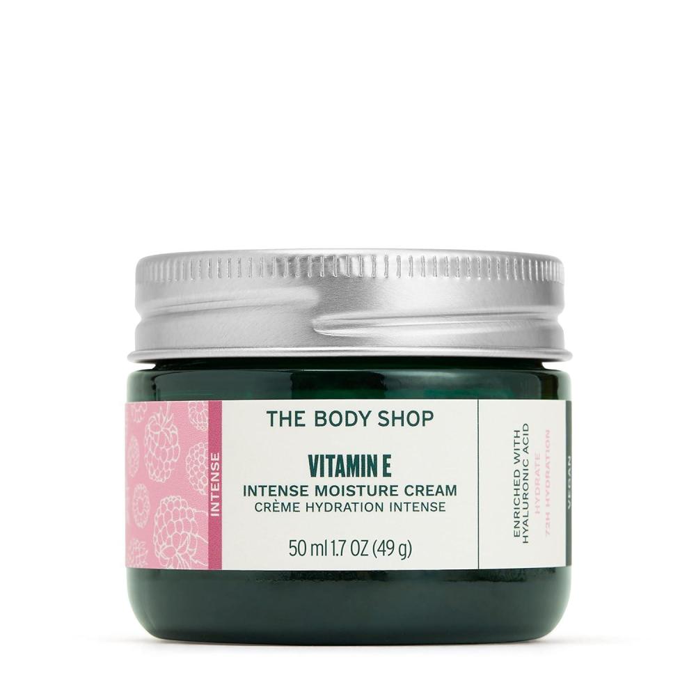 imageThe Body Shop Vitamin E Intense Moisture Cream  72hr Face Moisturizer with Hyaluronic Acid  Whipped Face Cream for Softer Smoother Skin Vegan 50 ml  17 oz
