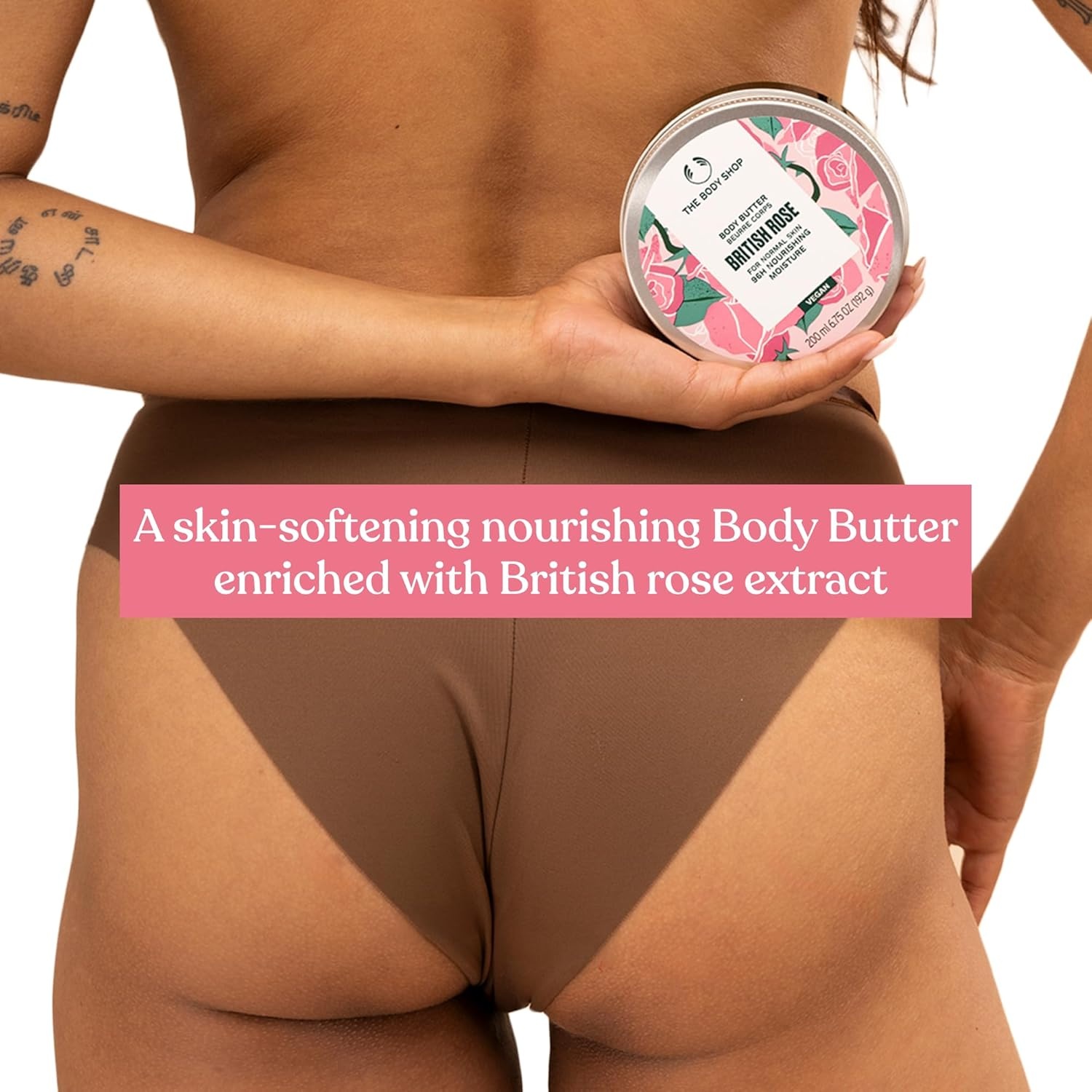 imageThe Body Shop British Rose Collection 4 Piece Set Shower Gel Hand Cream Body Butter Face amp Body Bar Floral Scent for All Skin Types Vegan