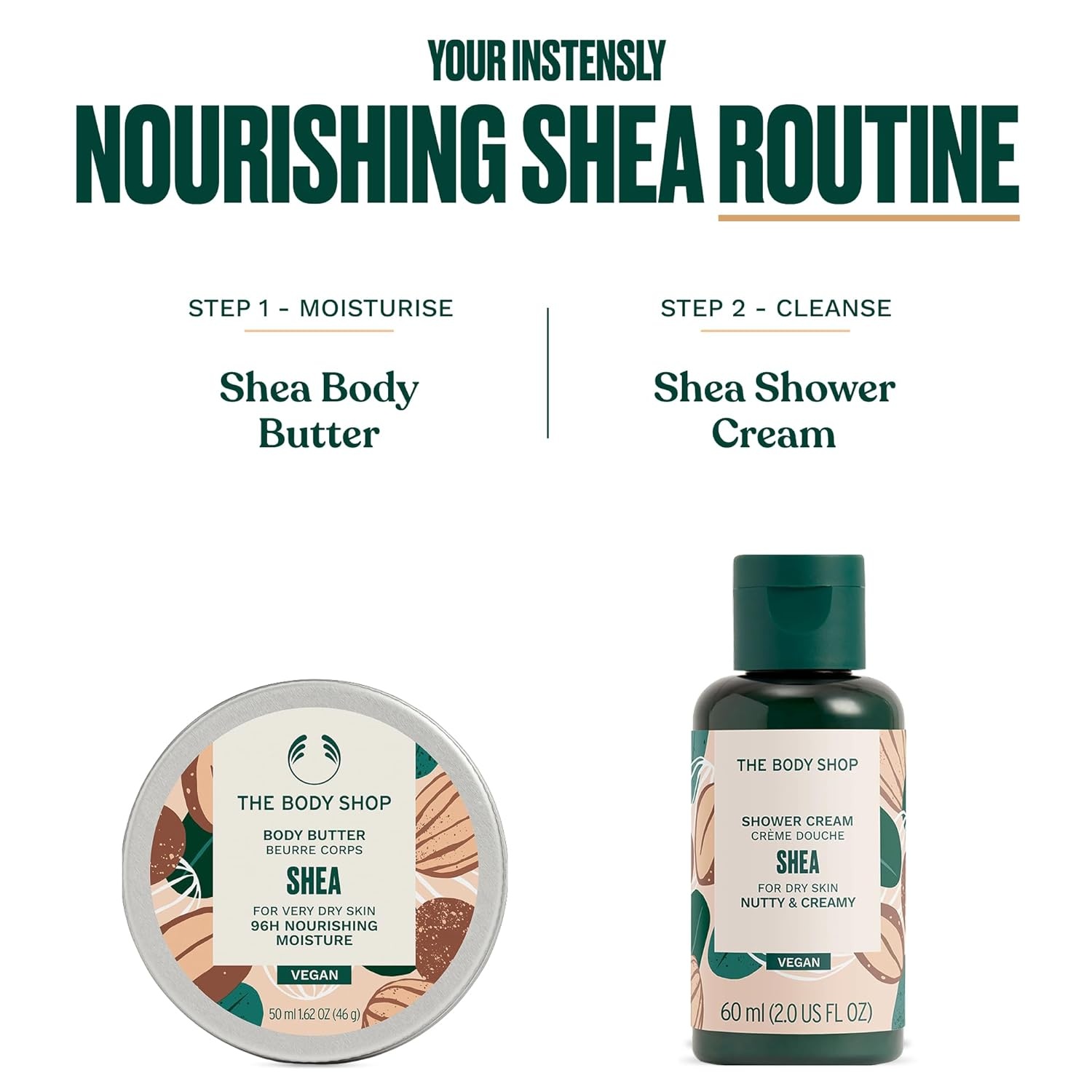 imageThe Body Shop Intro to Shea Mini 2 Piece Set Travel Size Shower Cream and Body Butter for Very Dry Skin