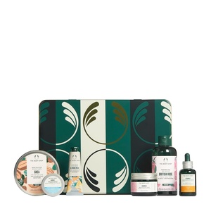 The Best of The Body Shop 6 Piece Gift Set | Includes Body Butter, Shower Gel, Day Face Cream, Face Serum, Makeup Cleansing Balm, Hand Balm | for All Skin Types