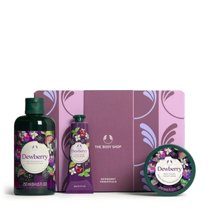 The Body Shop Dewberry Essentials 3 Piece Set | Shower Gel, Hand Balm, Body Yogurt | Fruity & Floral Scent