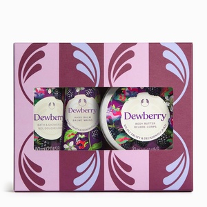 The Body Shop Dewberry Mini 3 Piece Set | Travel Size Shower Gel, Hand Balm, Body Butter | Fruity & Floral Scent