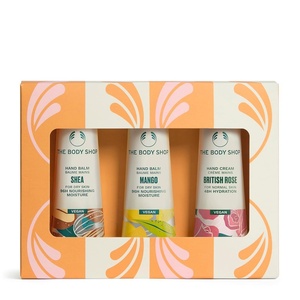 The Body Shop Handcare Trio 3 Piece Set | Nourishing Hand Balm and Cream for Dry Cracked Hands | Vegan