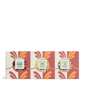 The Body Shop Lip Butter Trio 3 Piece Set | Intensely Nourishing Lip Balm for Dry Cracked Lips | Vegan