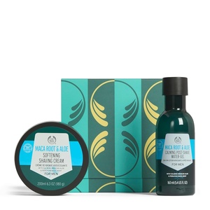 The Body Shop Men’s Shave Duo 2 Piece Set | Softening Shaving Cream & Calming Post-Shave Water Gel | Safe for Sensitive Skin
