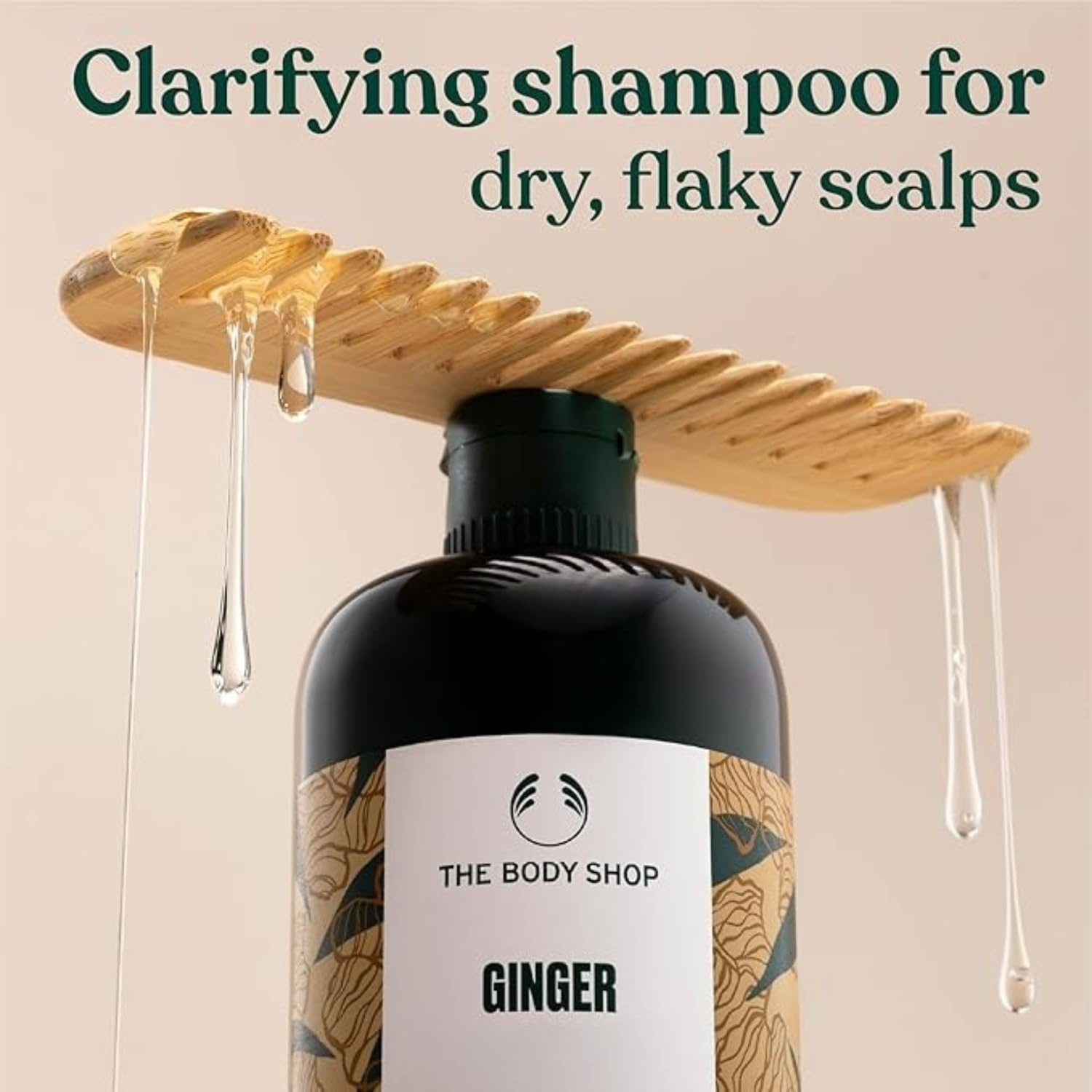 imageThe Body Shop Ginger Scalp Care Shampoo for Dry Flaky Scalp With Ginger Root Essential Oil to Soothe Scalp amp Dryness Vegan 400 mL 135 Oz