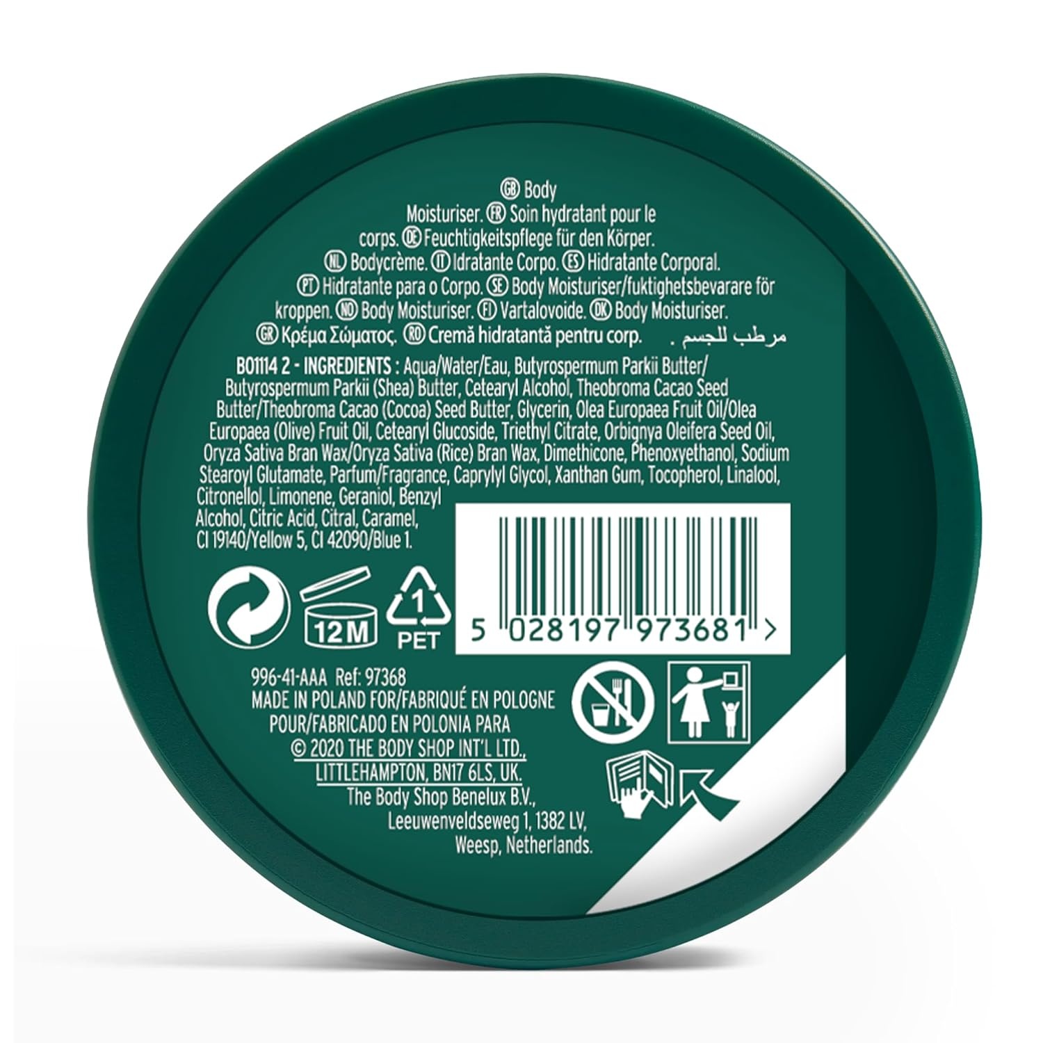 imageThe Body Shop Olive Body Butter Nourishing amp Moisturizing Skincare for Very Dry Skin Vegan 675 oz