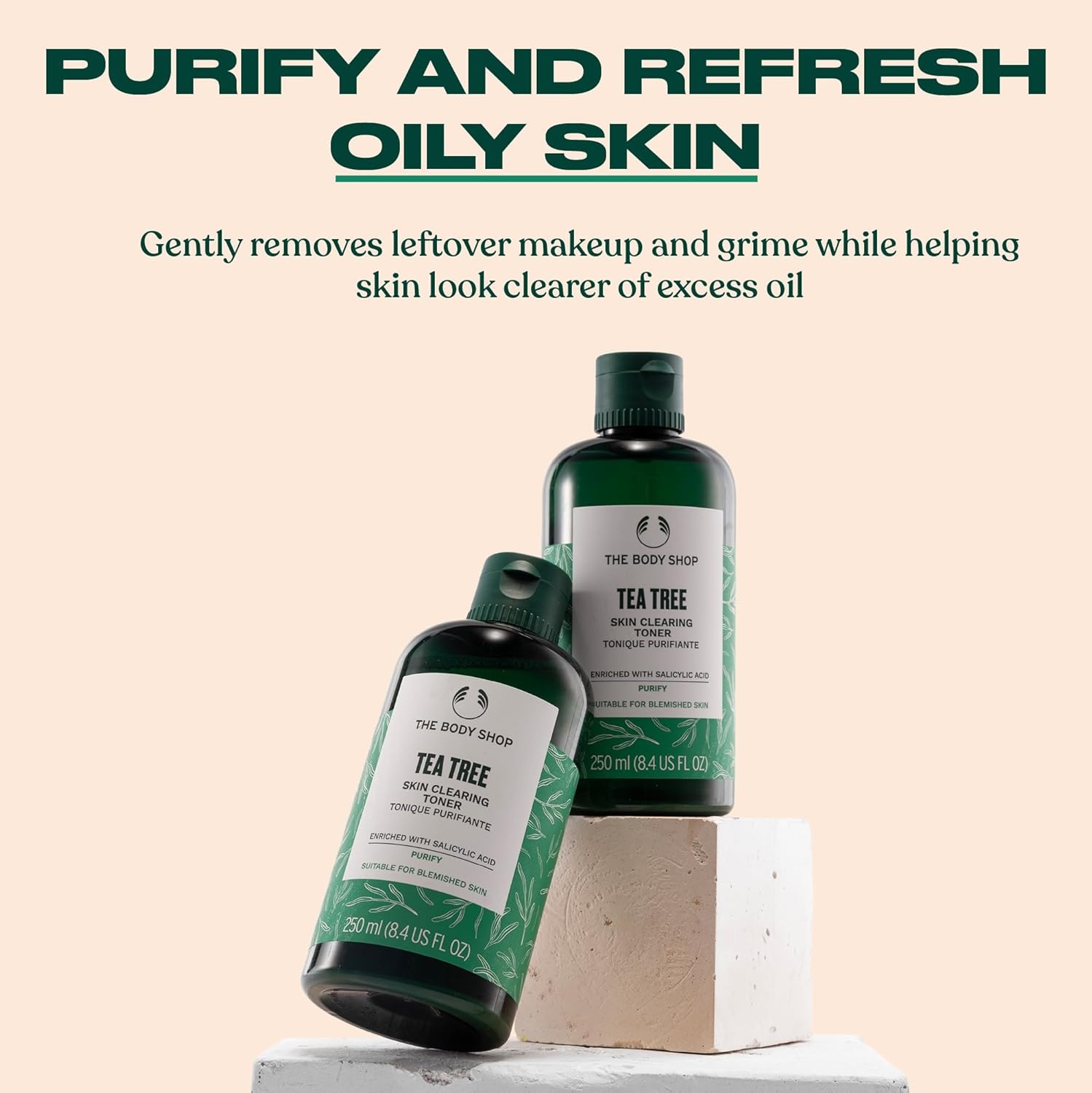 imageThe Body Shop Tea Tree Skin Clearing Toner Mattifying Face Toner with Salicylic Acid Removes Impurites and Tones Safe for Acne Prone Skin Vegan 250 ml 84 fl oz
