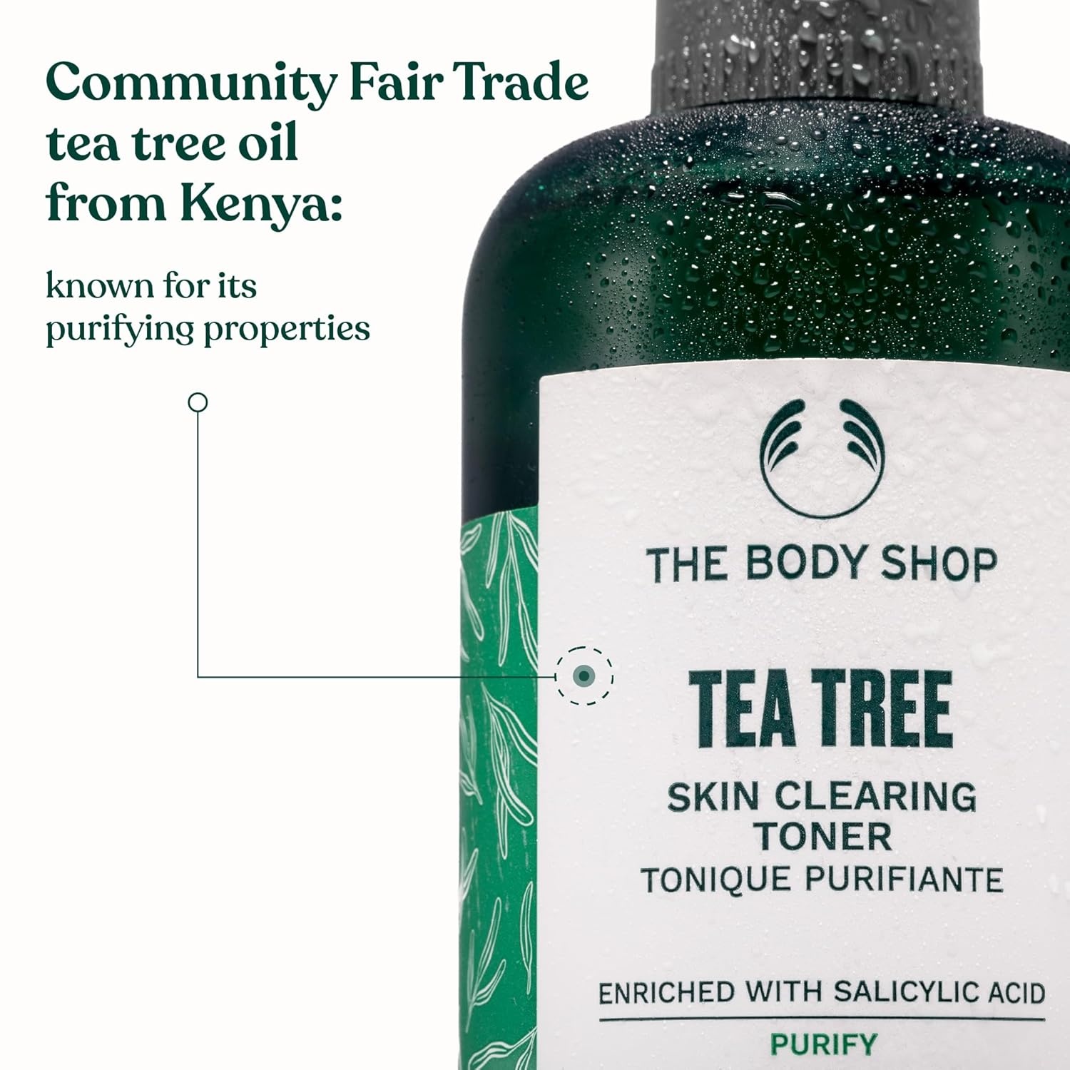 imageThe Body Shop Tea Tree Skin Clearing Toner Mattifying Face Toner with Salicylic Acid Removes Impurites and Tones Safe for Acne Prone Skin Vegan 250 ml 84 fl oz