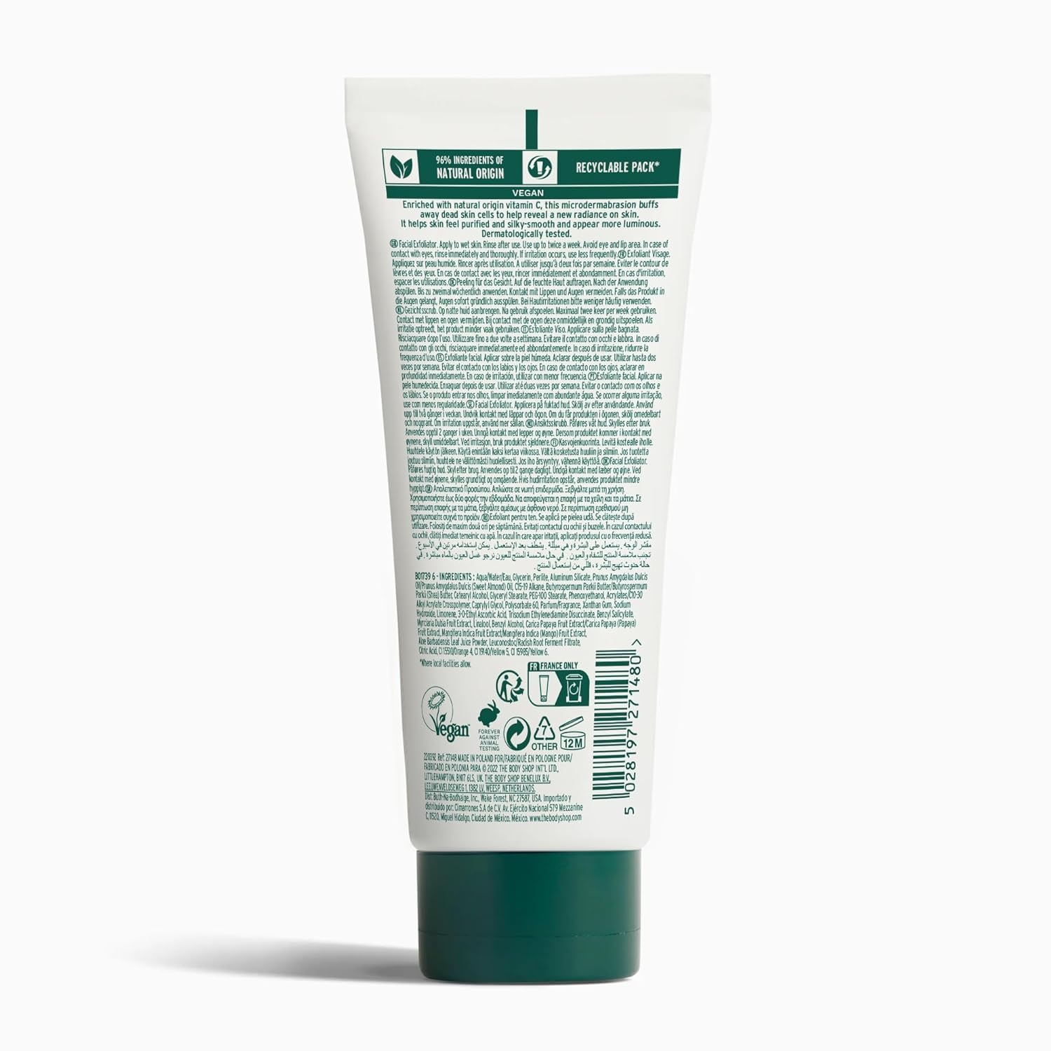 imageThe Body Shop Vitamin C Glow Boosting Microdermabrasion Exfoliation for Tired Dull Skin Vegan 100ml