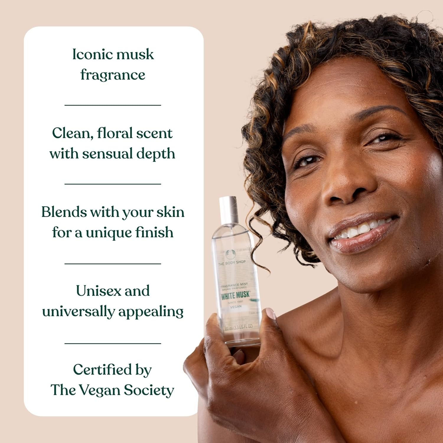 imageThe Body Shop White Musk Body Mist Unisex Fragrance with Clean amp Refreshing Notes of Jasmine and Lily of the Valley Vegan CrueltyFree 100 ml 33 fl oz