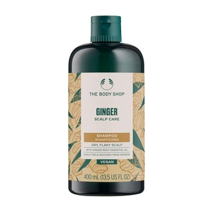 The Body Shop Ginger Scalp Care Shampoo for Dry, Flaky Scalp | With Ginger Root Essential Oil to Soothe Scalp & Dryness, Vegan | 400 mL / 13.5 Oz