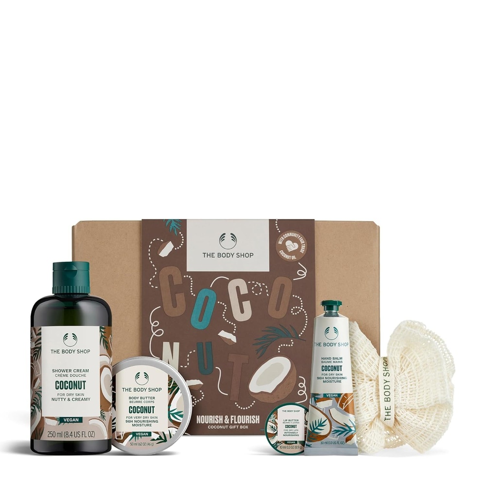 image:imageThe Body Shop Nourish amp Flourish Coconut Body Care Gift Set Vegan 5Piece Gift Set